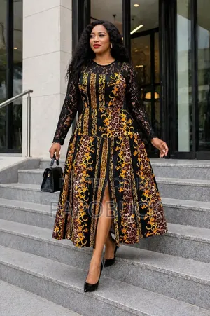 African Print Maxi Dress
