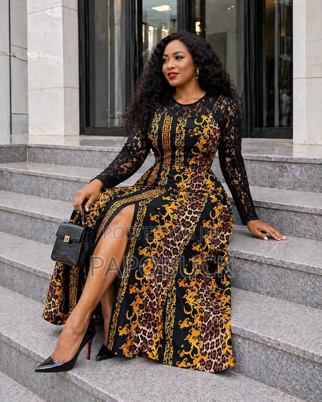 African Print Maxi Dress