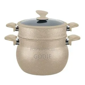 8 L Aluminum Moroccan Style Steamer Non-Stick Aluminum 2 Tiers
