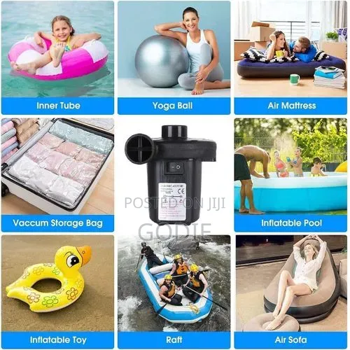 Multipurpose Electric Air Pump - Black