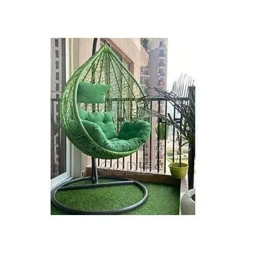 Stylish Outdoor Egg Swing Chair With Stand And Cushion -