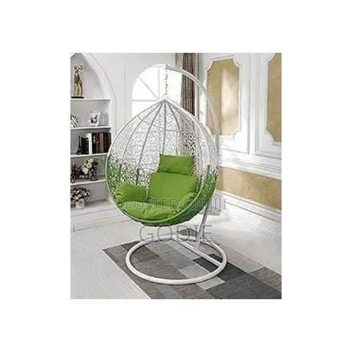 Stylish Outdoor Egg Swing Chair With Stand And Cushion -