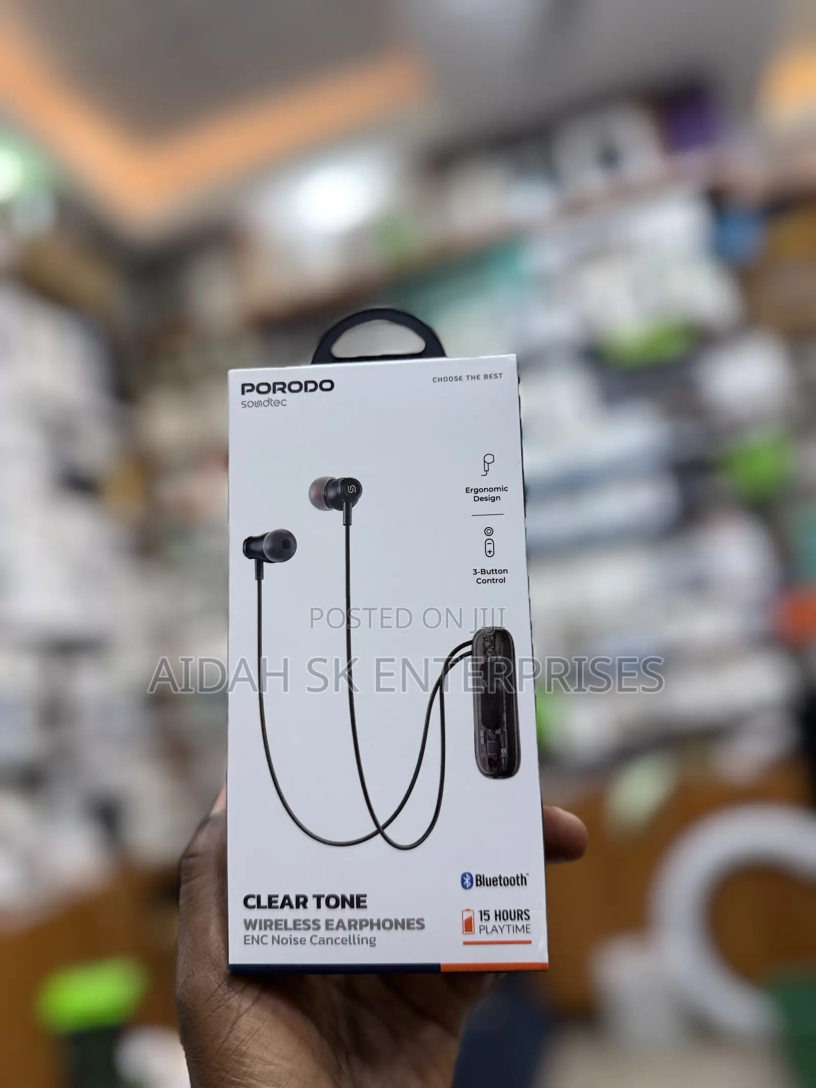 Porodo Soundtec Clear Tone Wireless Neckband Earphone