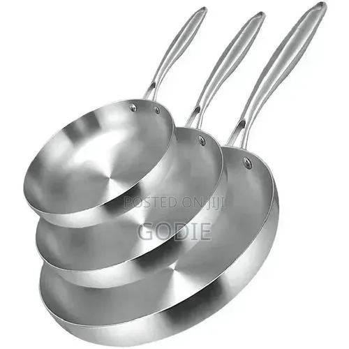 3pcs Stainless Steel Nonstick Frying Pans