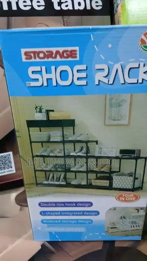 Four in One" L-Shaped Storage Shoe Rack