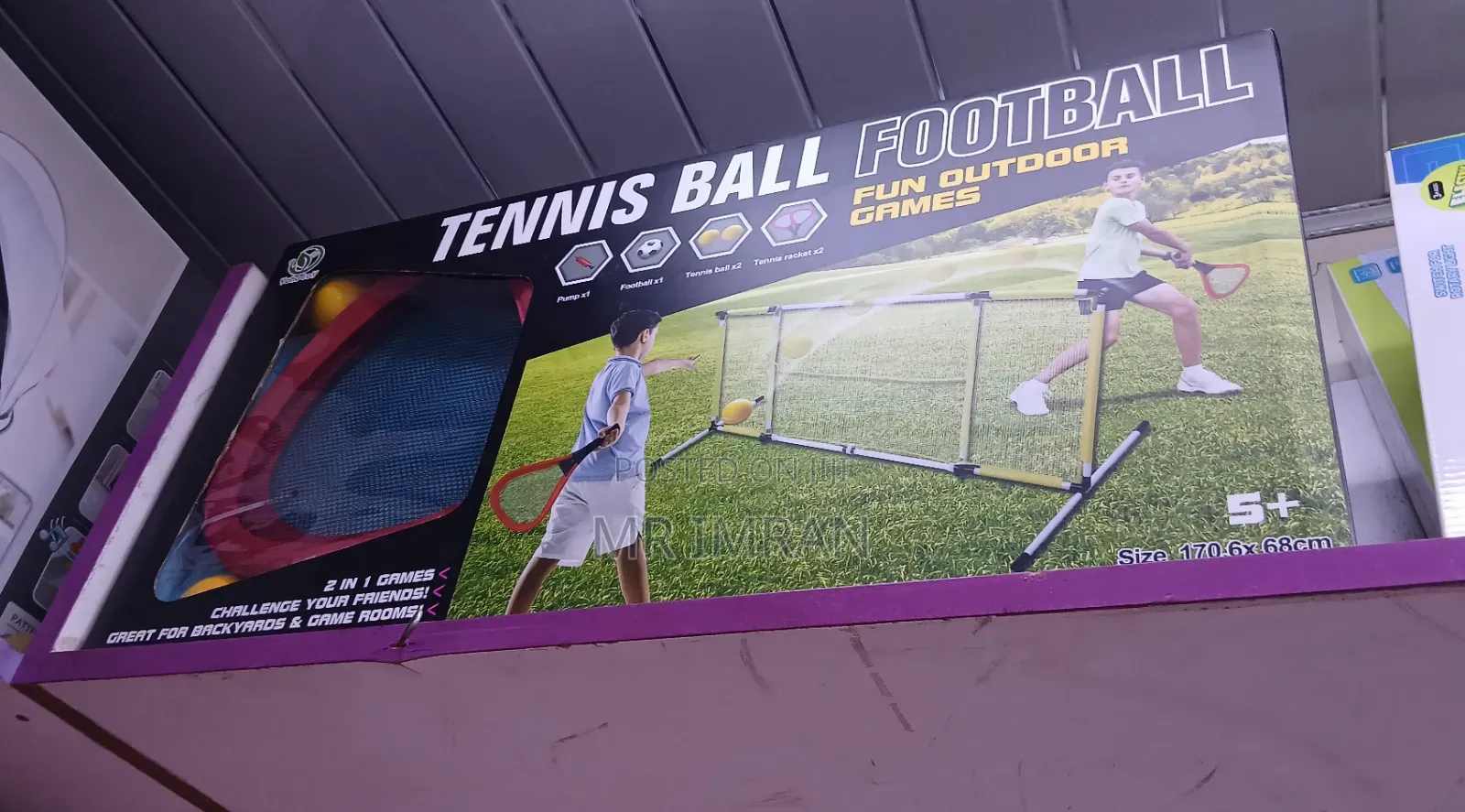 2-in-1 Tennis Ball and Football Outdoor Game Set