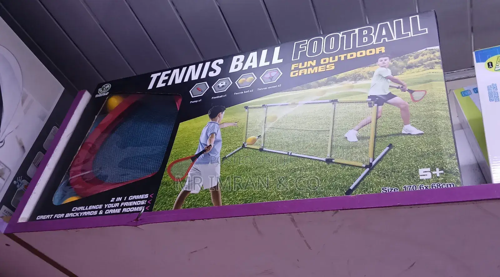 2-in-1 Tennis Ball and Football Outdoor Game Set