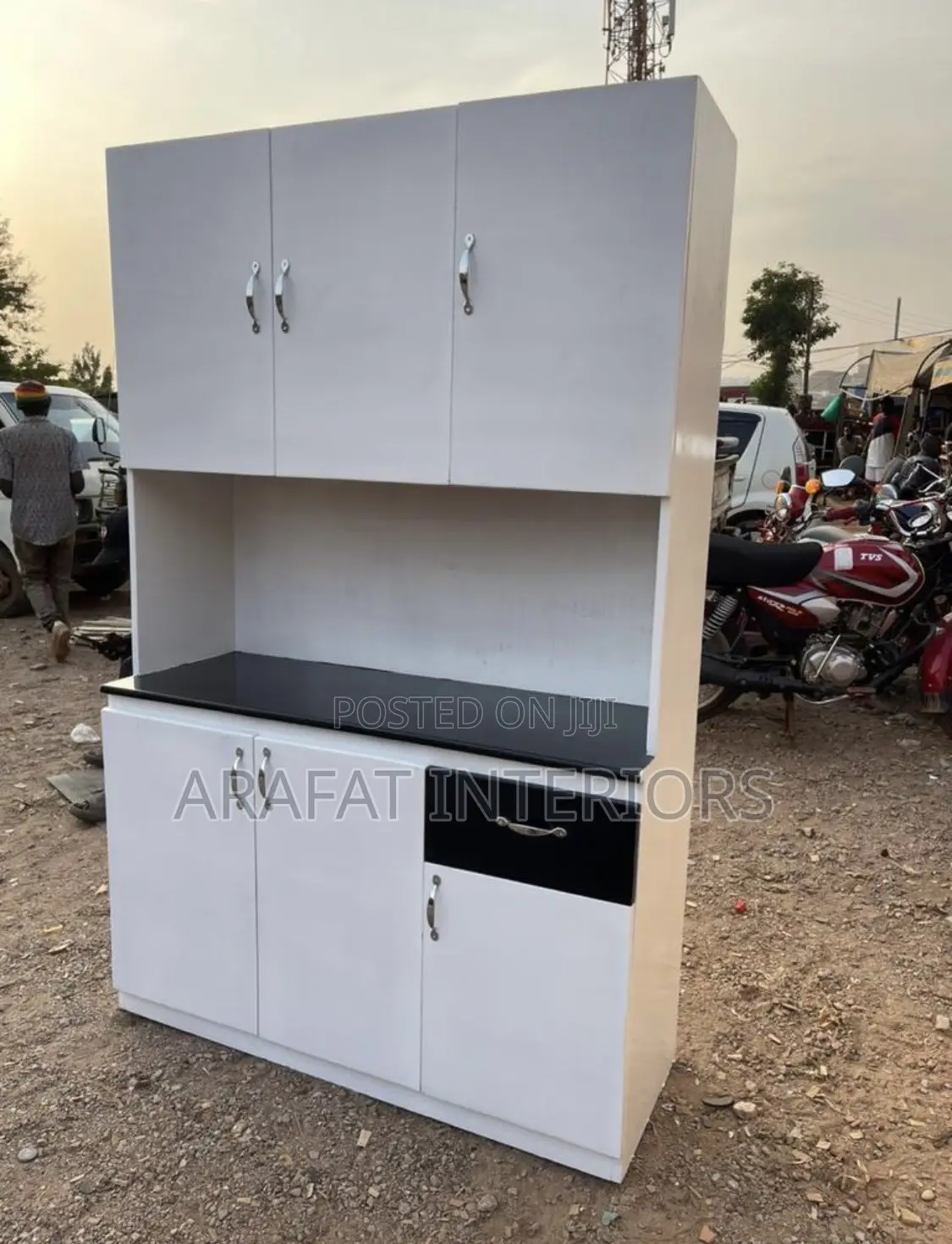 White Black Kitchen Cabinet