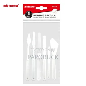 Set of 6 Plastic Painting Spatulas Used for Mixing and Applying Paint