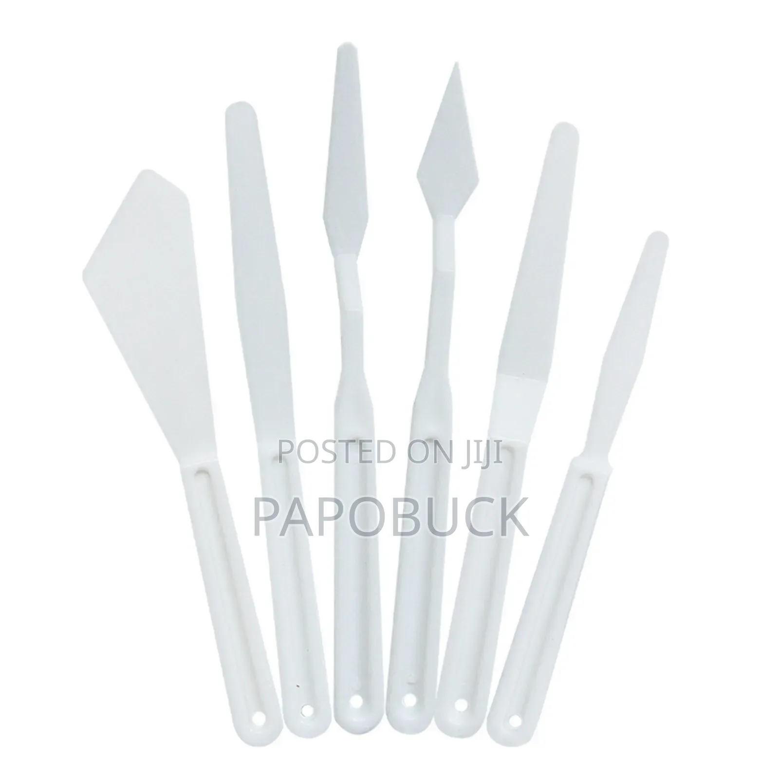 Set of 6 Plastic Painting Spatulas Used for Mixing and Applying Paint