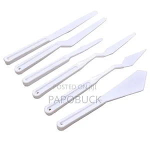Set of 6 Plastic Painting Spatulas Used for Mixing and Applying Paint