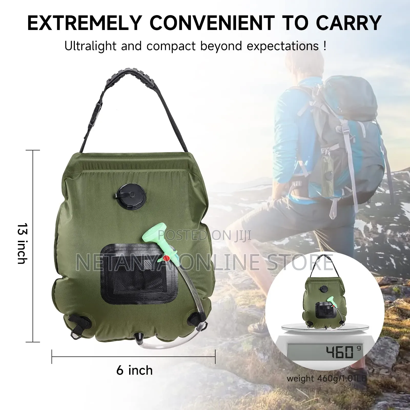 Portable Solar Shower Bag And Shower Head