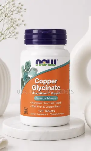 Now Copper Glycinate 3mg Albion Copper 120tablets