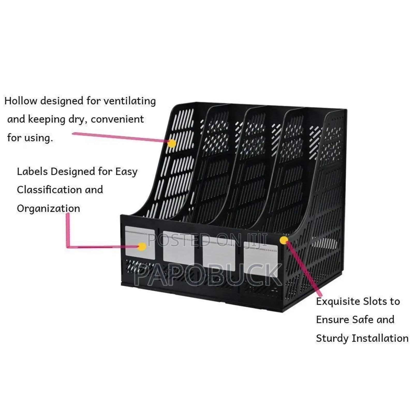 4 Slots Magazine Organizer