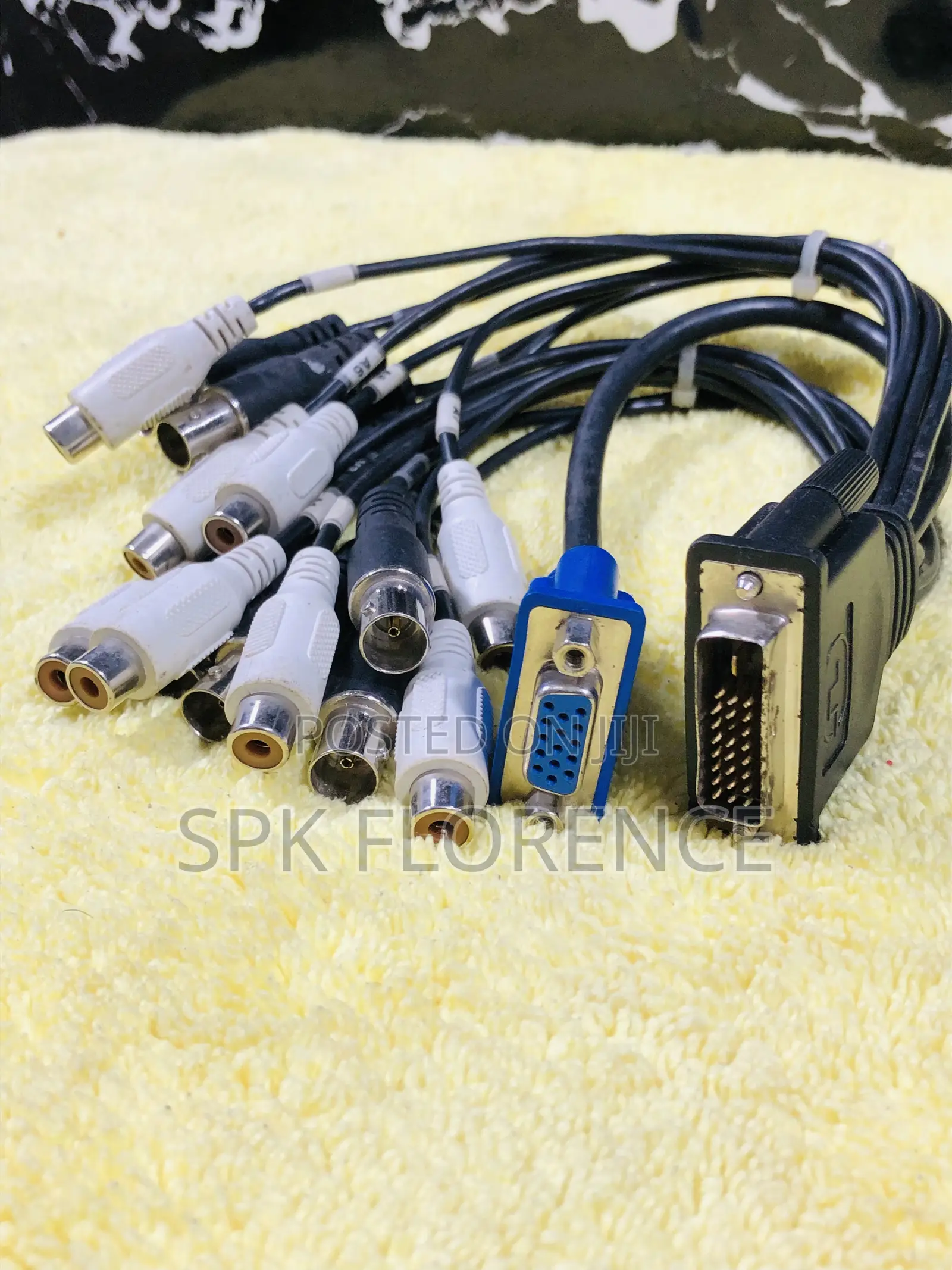 Coaxial Connectors to Vga to Dvi Cable