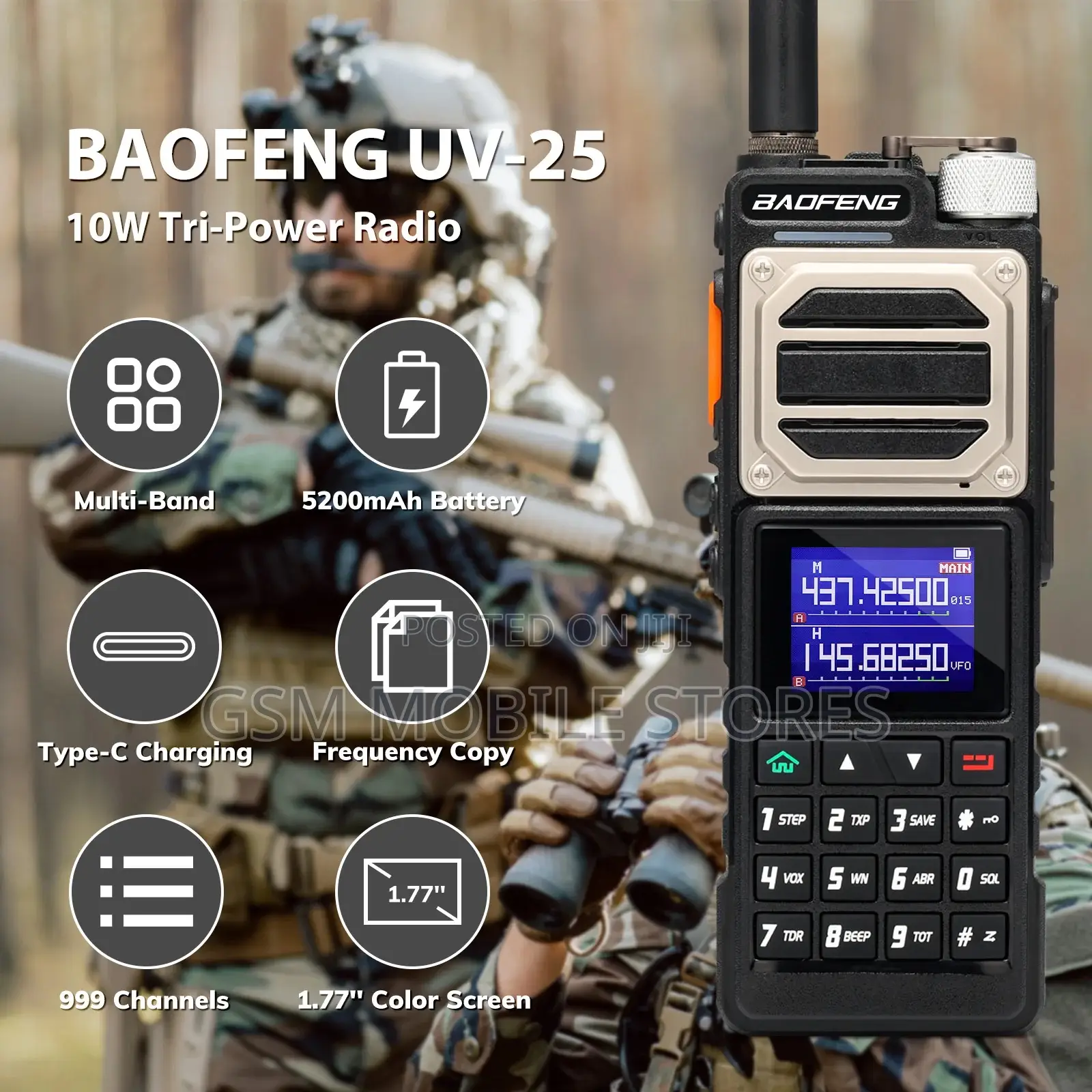 Baofeng Uv-25 50km Long Range Heavy Duty Powerful Radio Call