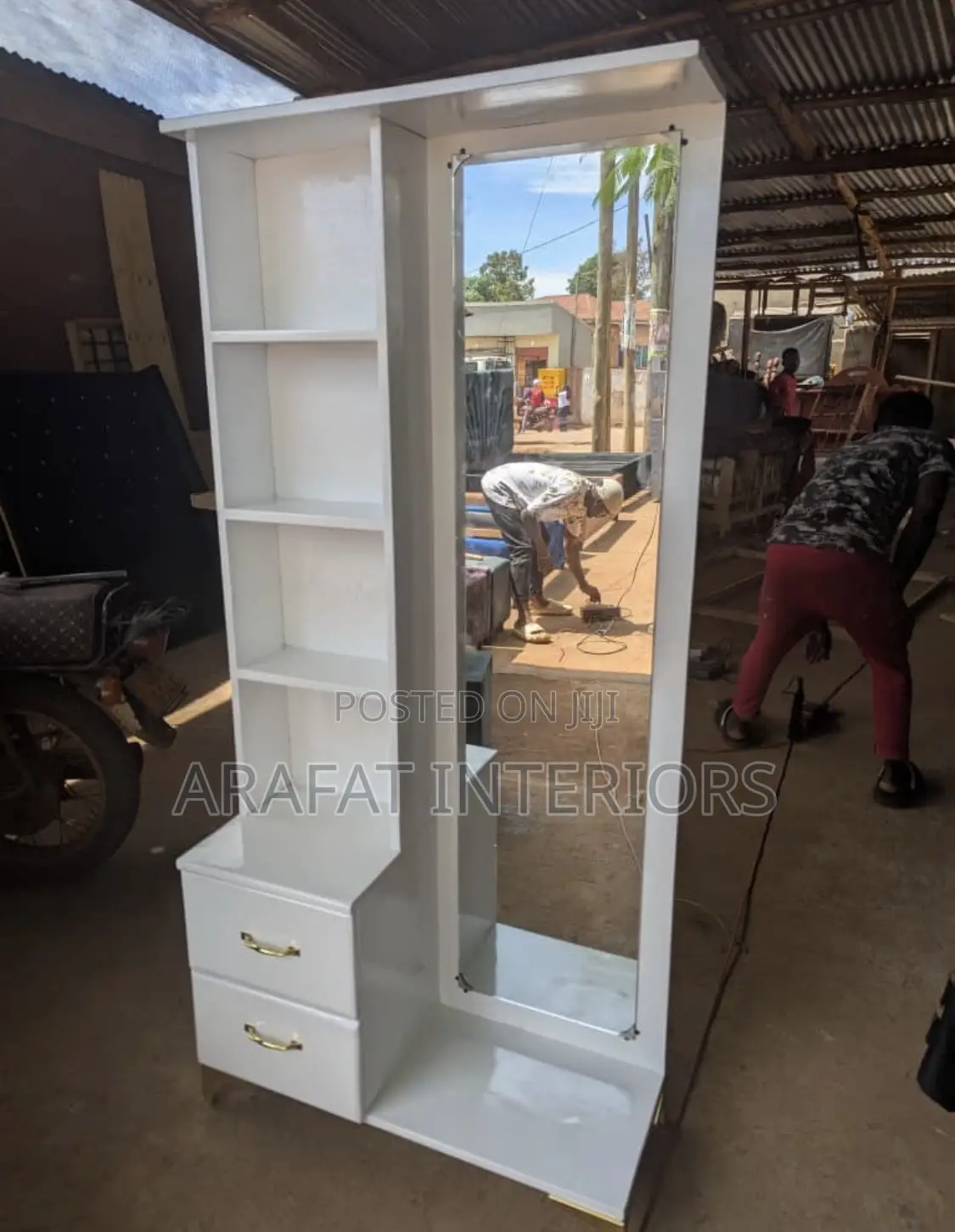 Modern White Full-Length Mirror