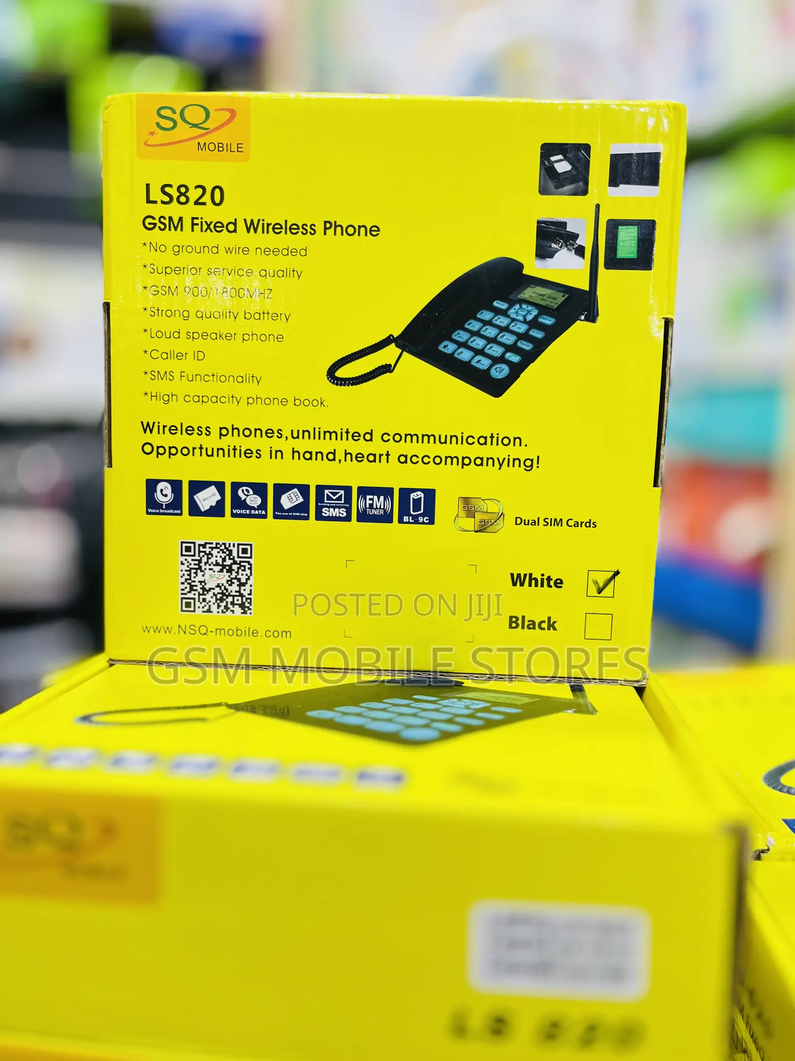 Sq Mobile Ls820 GSM Wireless Desk Phone – Dual Sim, Loud Speaker