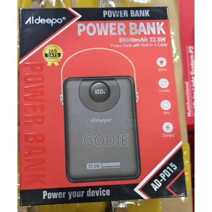 Aldeepo Original Power Bank 80000 Mah