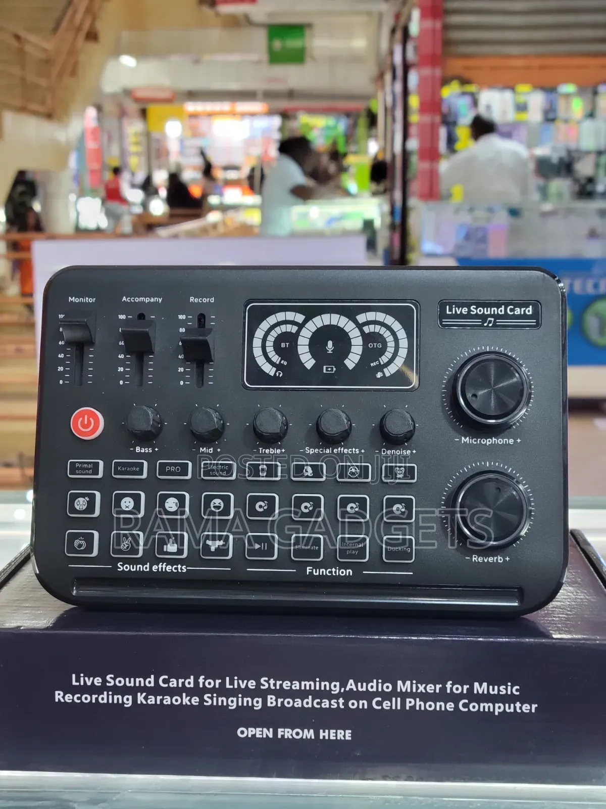 Portable Live Sound Card and Audio Mixer