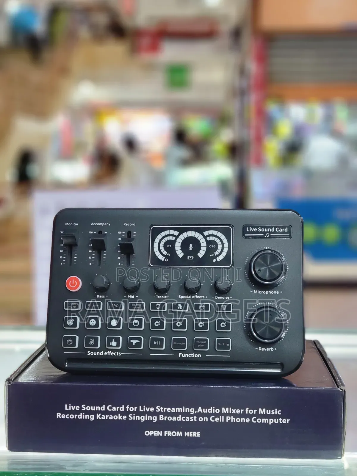 Portable Live Sound Card and Audio Mixer