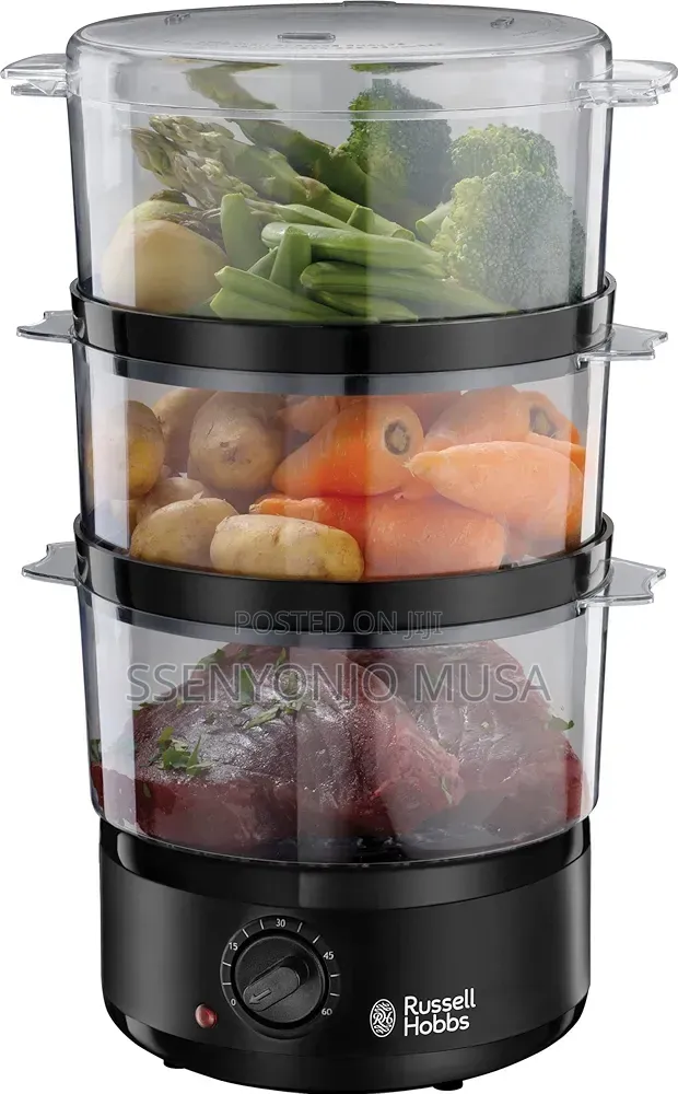 Russell Hobbs Food Steamer 7l 3-Tier 400w With Timer Rice Bowl