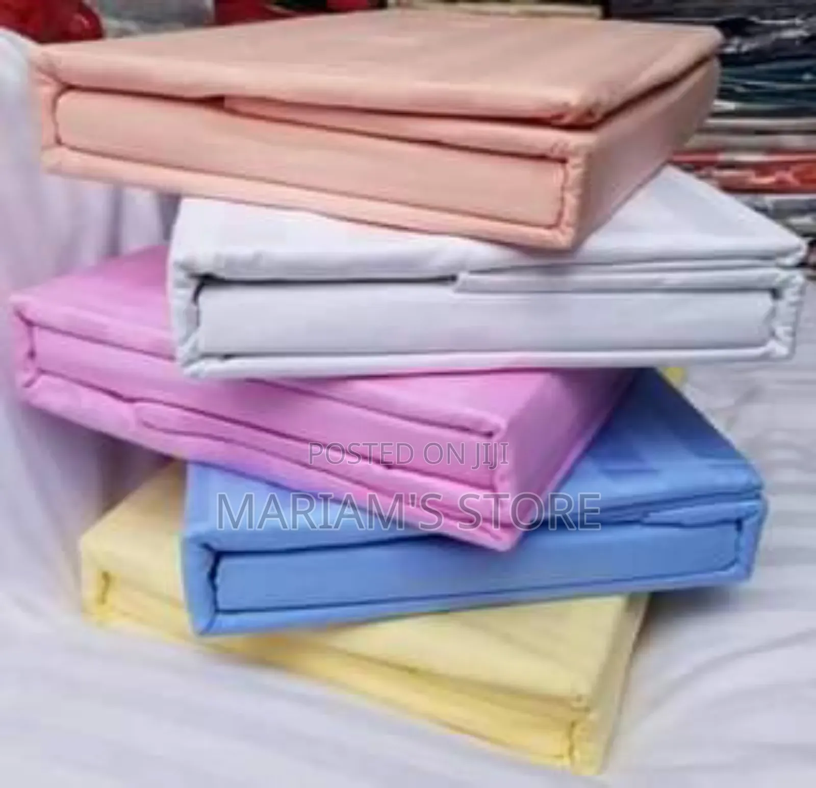 Colorful Striped Fitted Bedsheets for a 6x6 Bed, in a Set