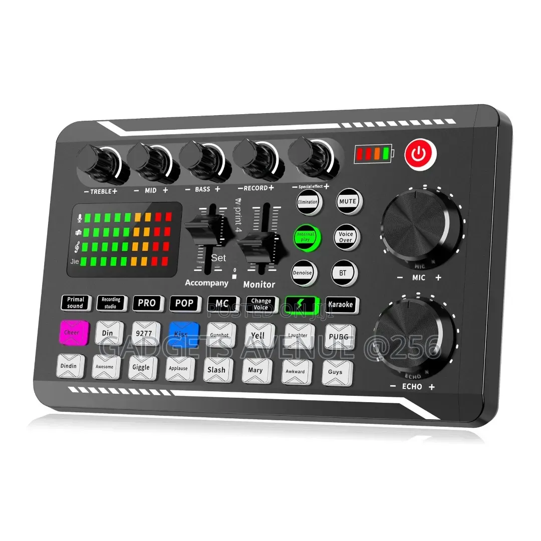 Live Sound Card and Audio Mixer, Versatile Device Used for Recording