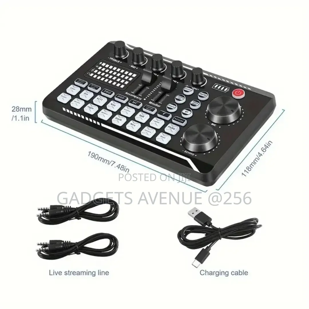 Live Sound Card and Audio Mixer, Versatile Device Used for Recording