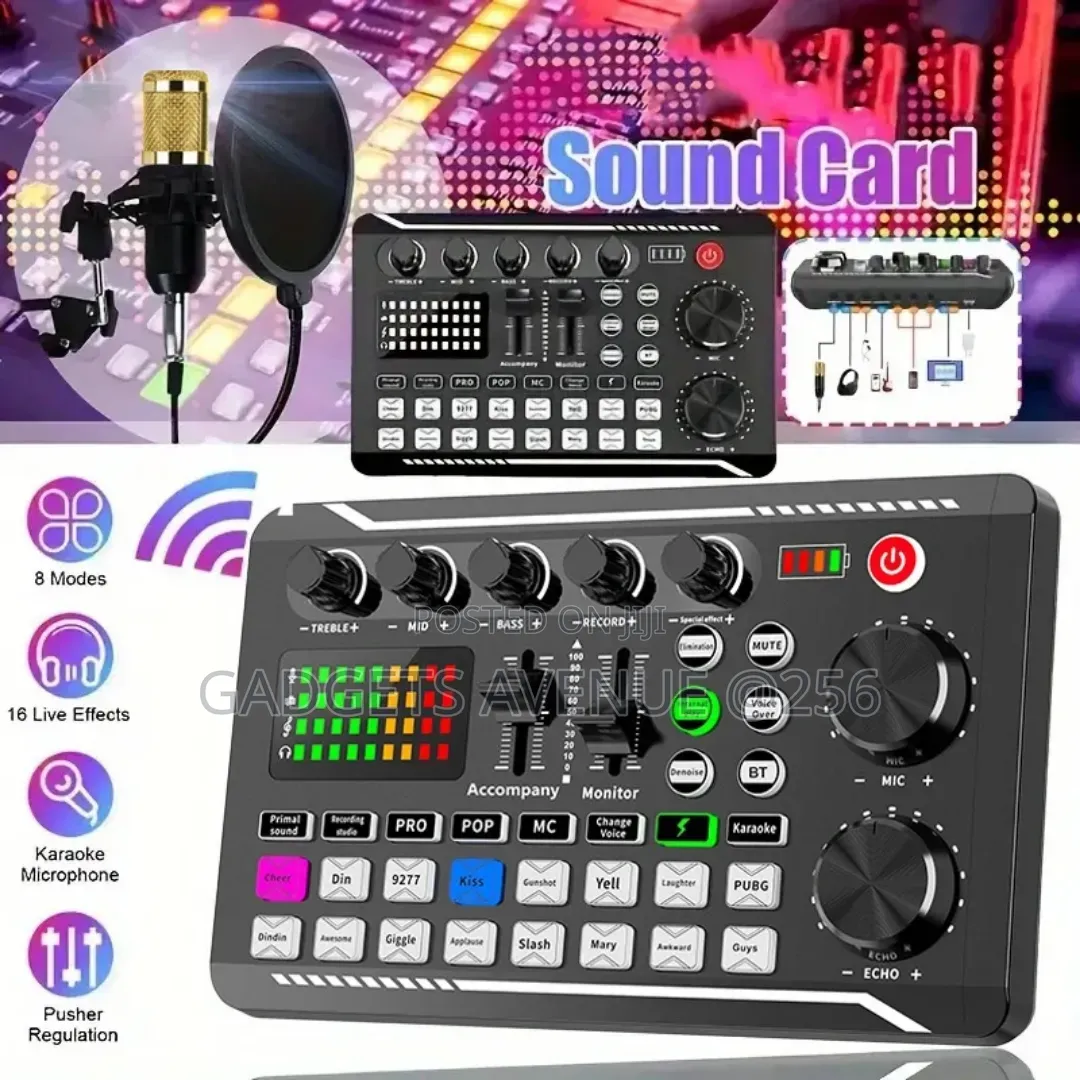 Live Sound Card and Audio Mixer, Versatile Device Used for Recording