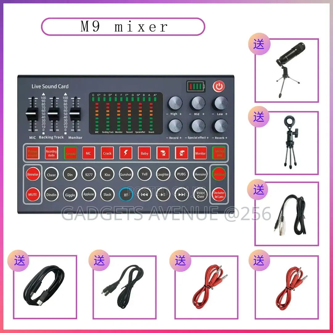 M9 Live Sound Card, a Portable Audio Mixer Designed for Live Streaming