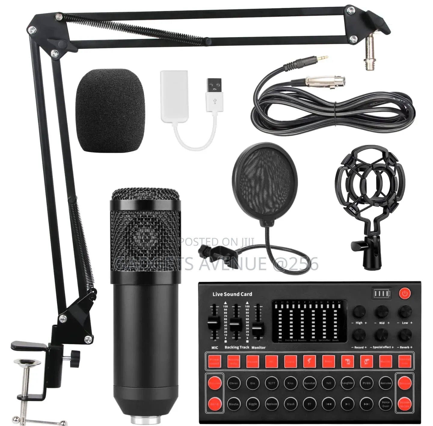 Live Sound Card Podcast Recording Equipment Bundle