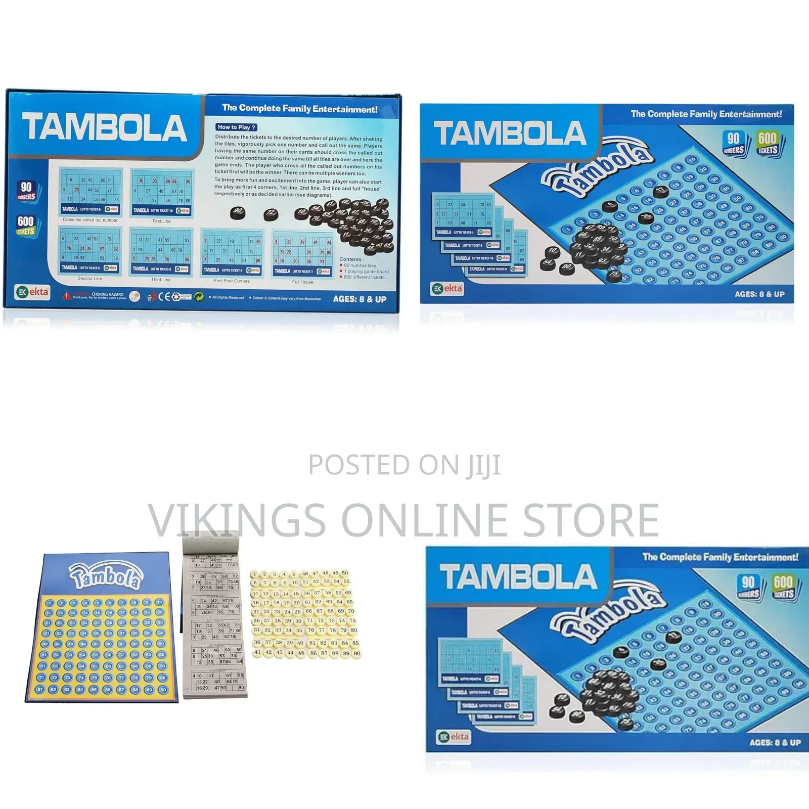 Tambola 600 Tickets Housie Games for Kids, Multicolor, Pack of 1
