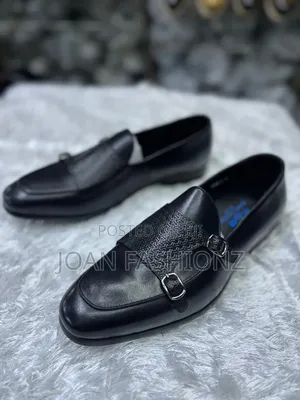 Double Strap Monk Franco Barnetti Loafers _Black