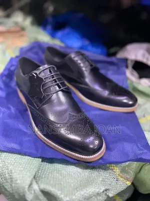 Men's Leather Oxford Boots-Black