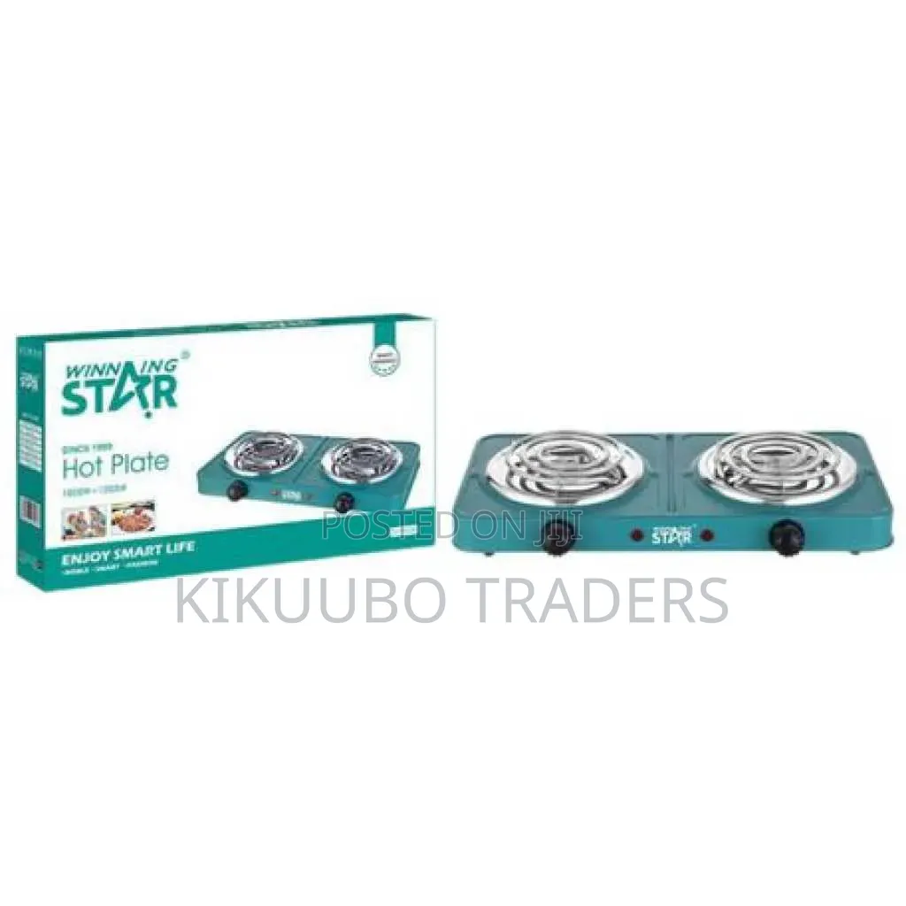 Electric Hot Plate, a Double-Burner Electric Stove.