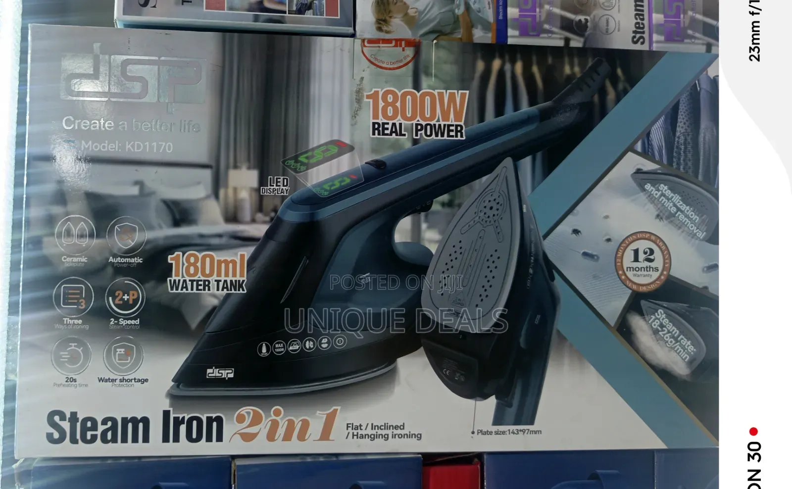 DSP Steam Iron Model Kd1170 Is a 2-in-1 Household Appliance