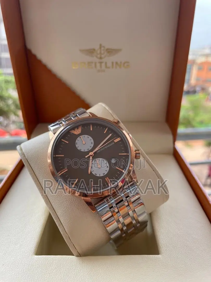 Gold and Silver Emporio Armani Men’S Timepiece
