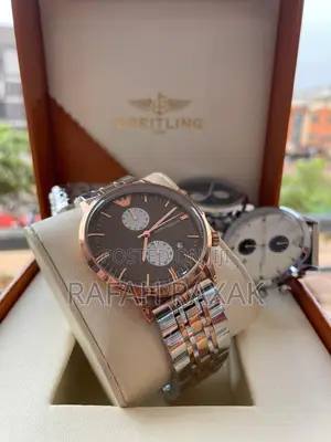 Gold and Silver Emporio Armani Men’S Timepiece