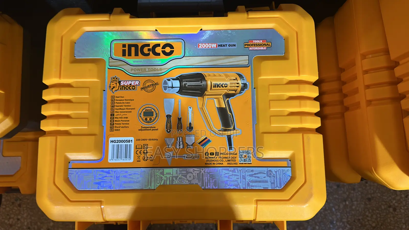 Ingco 2000w Electric Heat Gun in Case With Accessories