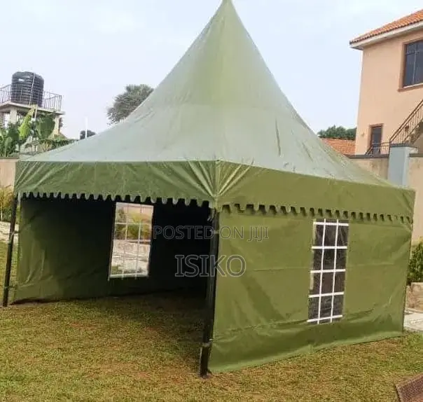 Three Sided Army Green Single Peaked Tent