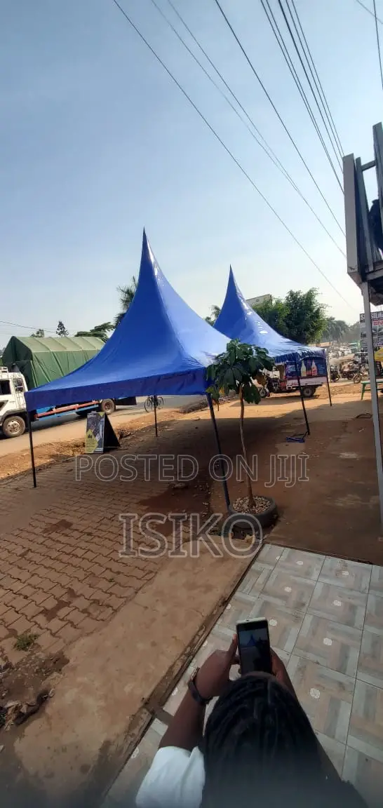 A Blue Double Peaked Tent