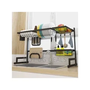 Dish Drying Draining Rack, Over the Sink Stand Utensils Organizer