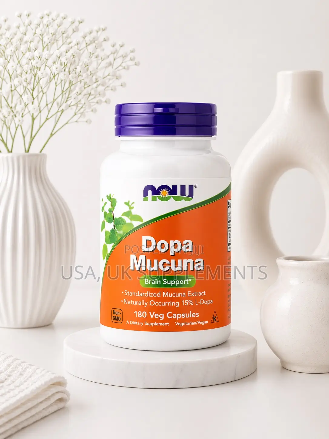 Now Dopa Mucuna 180 Veg Capsules