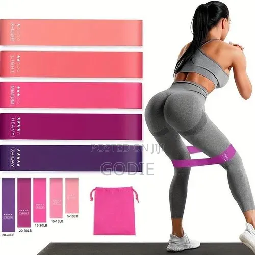 Resistance Bands Set of 5 Natural Latex Workout