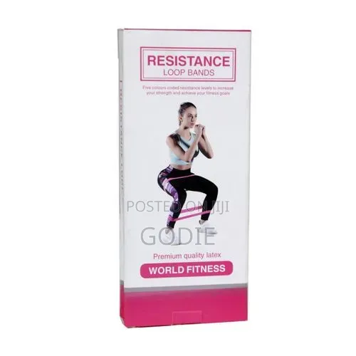 Resistance Bands Set of 5 Natural Latex Workout