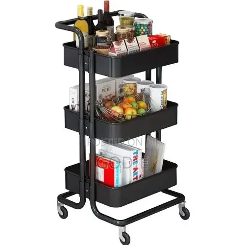 Tier Rolling Utility Organizer Rack,