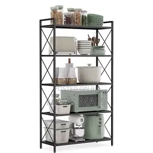 Foldable 5 Layer Kitchen Rack Organizer