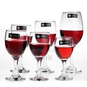 6 Pieces of Strong Wine Glasses-Transparent
