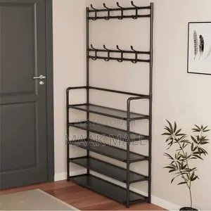 Black Shoe ,Coat And Hat Rack
